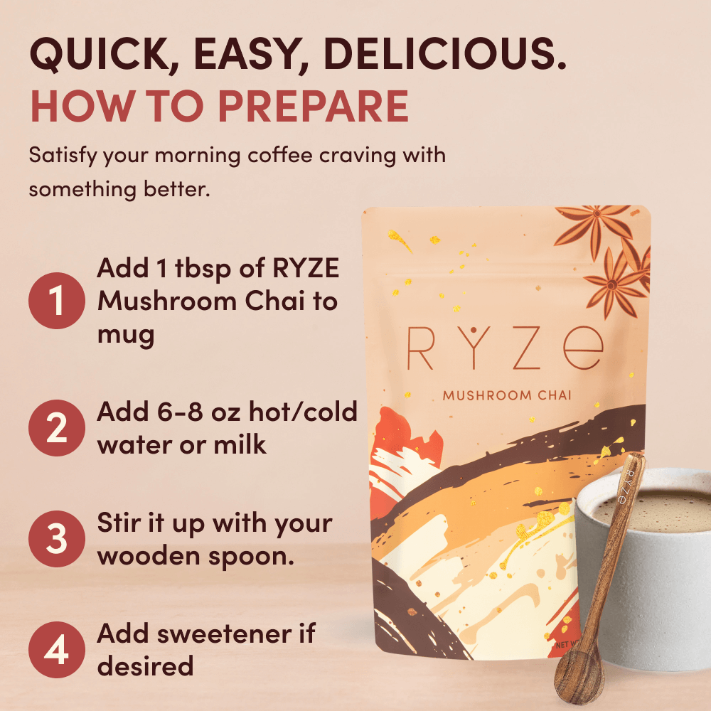 Mushroom Chai (20 Servings) - RYZE Coffee Moment