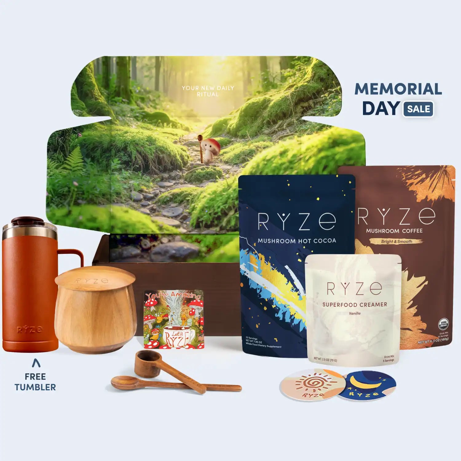 RYZE Ritual Set (Cocoa + Coffee) - Better Morning Cup